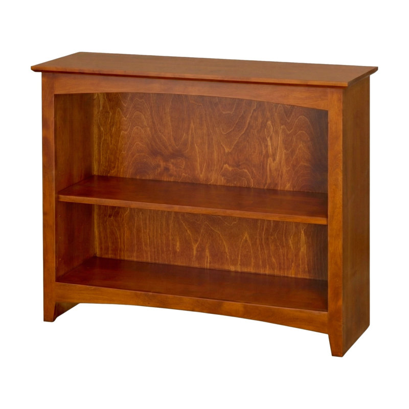 Malani 36" H Solid Wood Classic Bookcase, Antique Cherry, (2 Shelves) 29"H x 37.75"W x 12.875"D