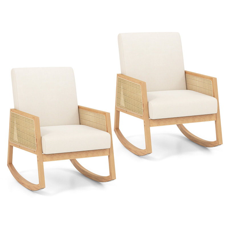 Chaise berçante en bois massif Cappella
