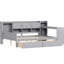 Lit de jour gris double avec 3 armoires de rangement, 2 tiroirs, bureau d'étude polyvalent et lit multifonctionnel pour le rangement en L-1157127973