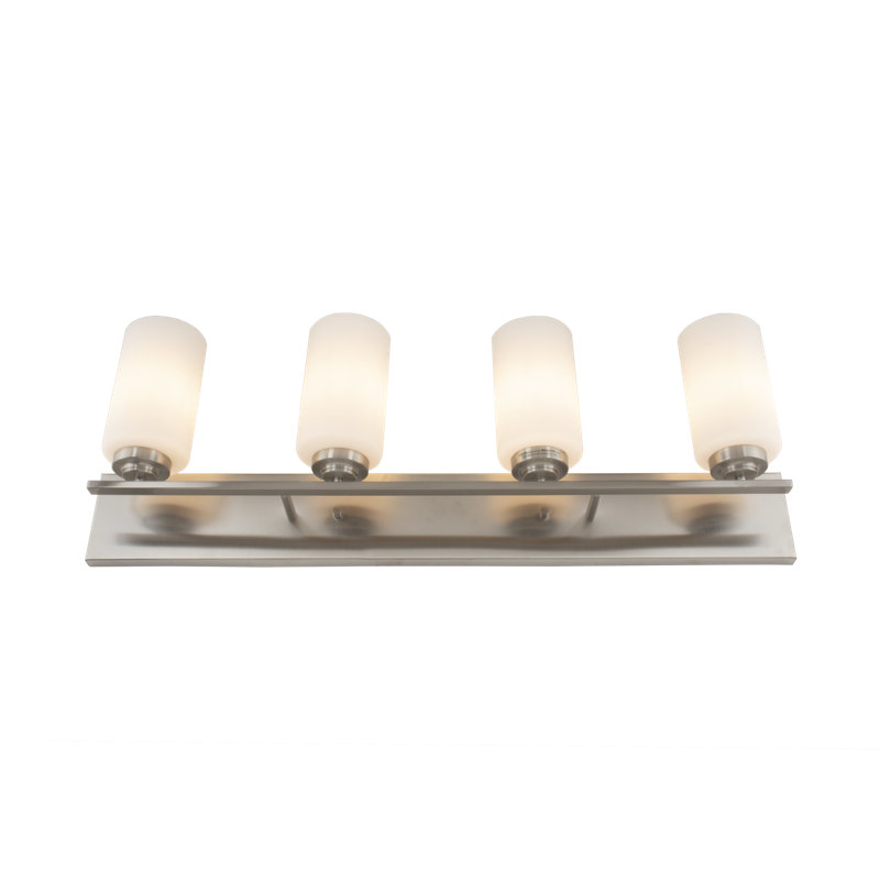 Éclairage pour meuble-lavabo 4 lumières Milam, Nickel brossé