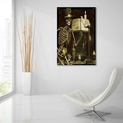 «Halloween Graveyard D» par Jean Plout, art mural en verre acrylique, 24 po x 36 po