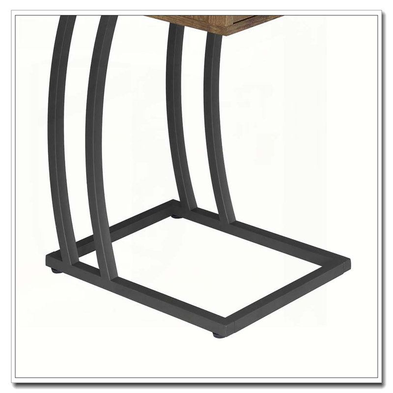 Table d'appoint antique muscade et bronze industriel, Muscade antique