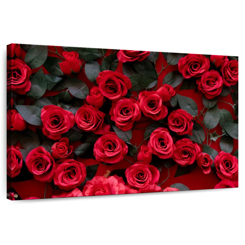 Roses rouges artificielles Harnek, H 26 po x l 39 po