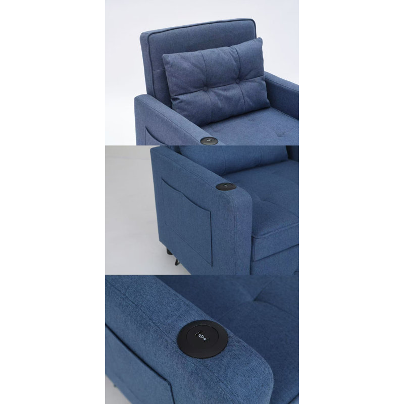 Canapé-lit convertible 3 en 1 Sleeper Chair, Marine