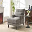 Chaise moderne d'appoint de style moderne, idéale pour la détente, rembourrée en tissu et recouverte de tissu pour les loisirs intérieurs