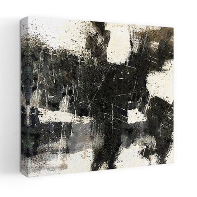 Art abstrait abstrait noir et blanc