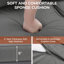Causeuse de patio en aluminium antirouille avec coussins épais gris foncé-157149045