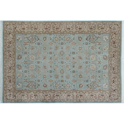 Noori Rug Ankara Amaan Hand-knotted Light Blue Area Rug