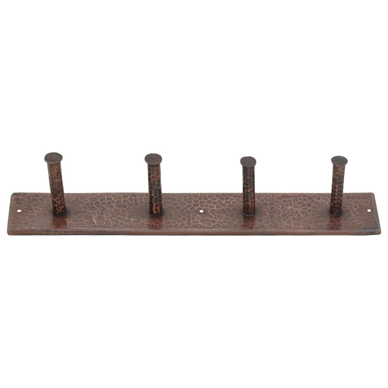 Hammered Copper Quadruple Robe/Towel Hook
