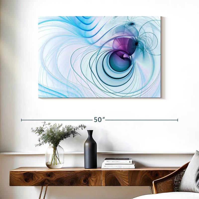 Avery Futuristic Ripples Abstract, 26" H x 39" W