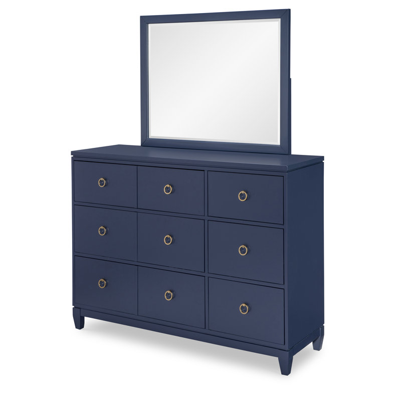 Commode 6 tiroirs Arantxa, Bleu