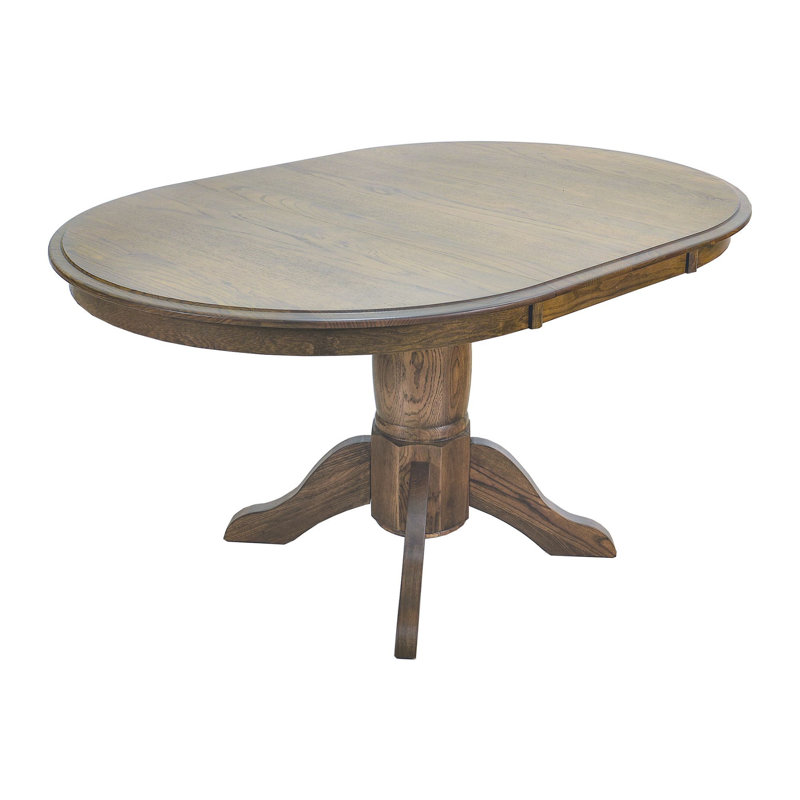 Table de salle à manger extensible Lenora 42 x 42-60 po, châtaignier vieilli