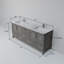 Meuble-lavabo double l 72 po x P 22 po Jacques-1112314371