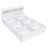 McKenzie White Queen Bed with Bookcase Headboard