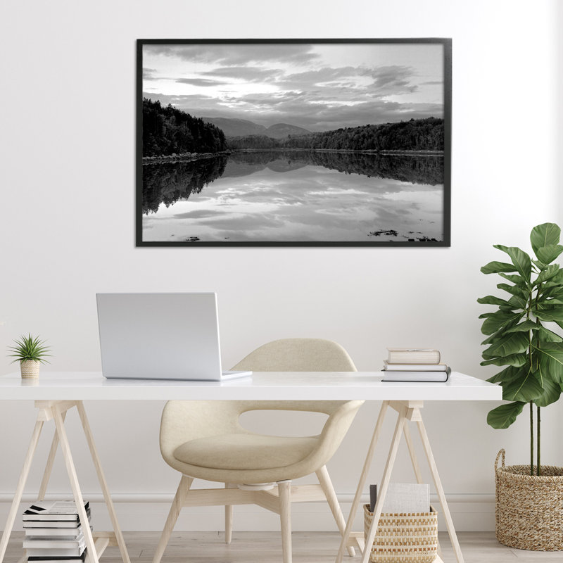 Giclée encadrée Acadia Reflection, 20 x 30, Giclée noire de minuit encadrée