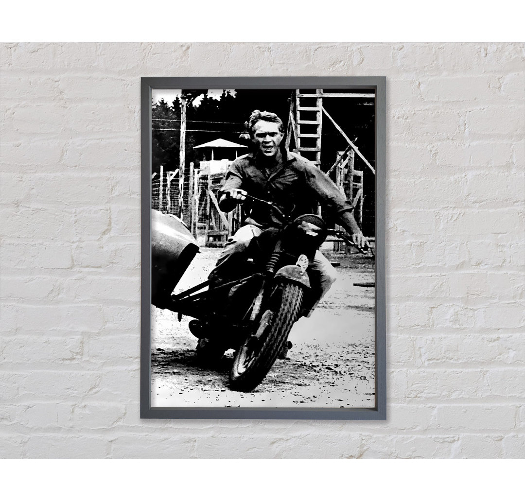 Steve McQueen Motorrad - Druck