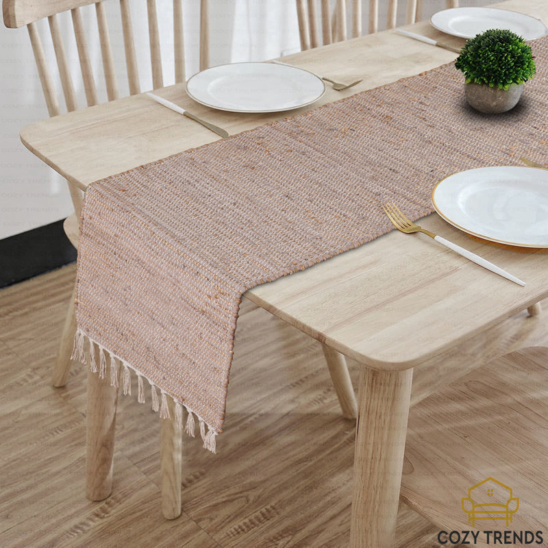 TABLE-RUNNER, 72" L x 15" D, Beige