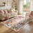 Tawann Machine Washable Floral Farmhouse Area Rug with Non-Slip Backing for Living Room, Dining Room, Bedroom-1645565563
