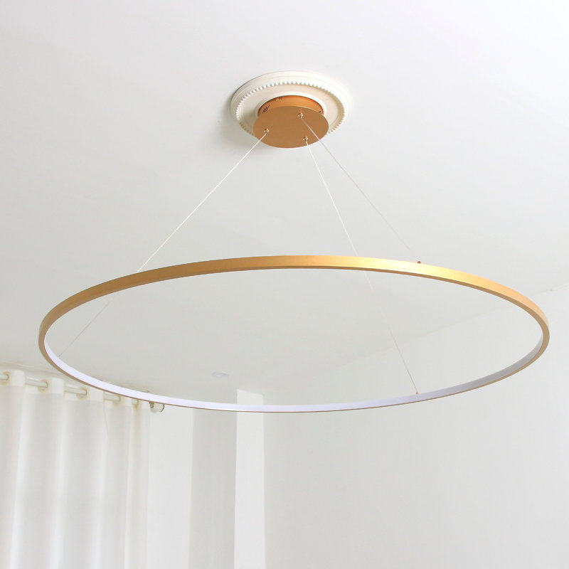 Luminaire suspendu Eliades, Or, H 78,7 po x l 45,3 po x P 45,3 po