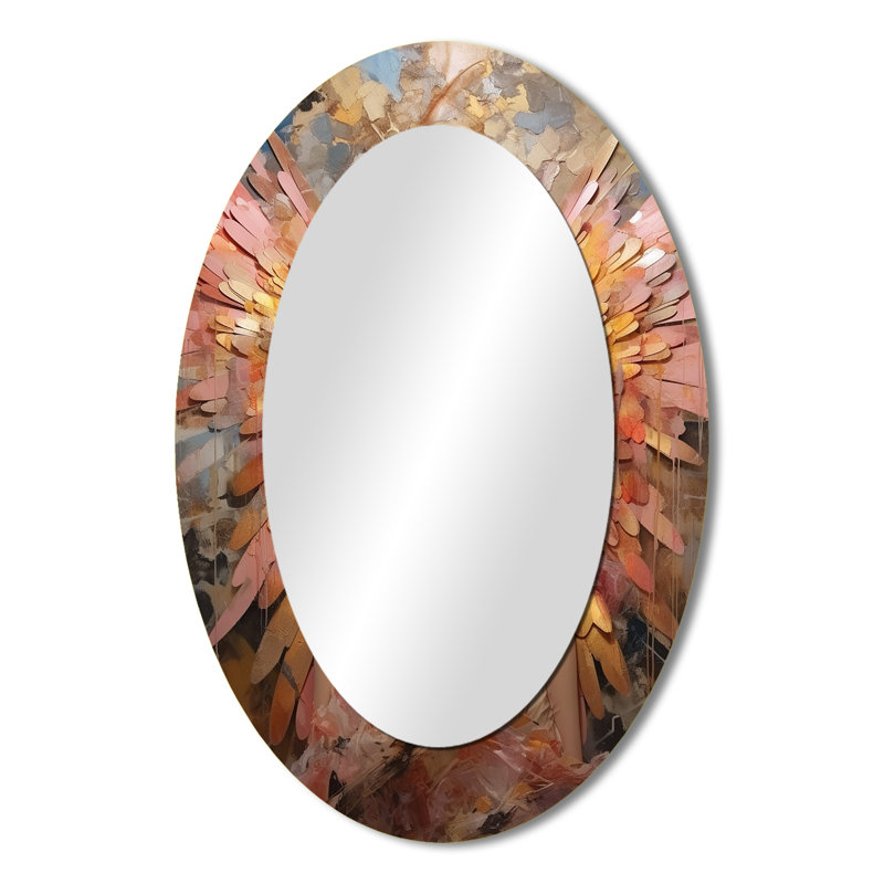 Miroir mural rose et bleu, 36 po x 24 po