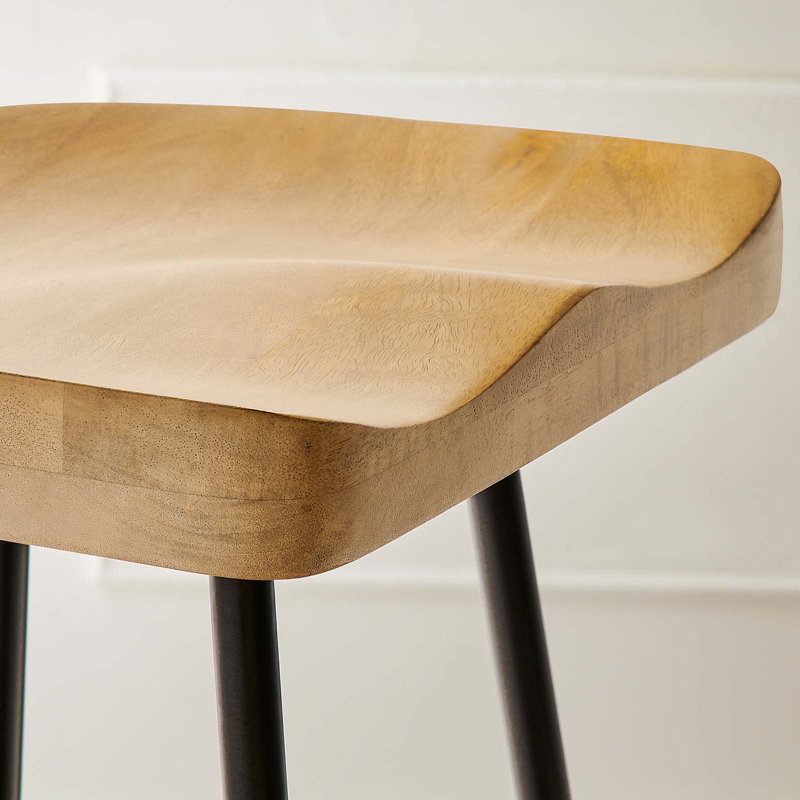 Tabouret en bois massif Modway Concord, Chêne, Tabouret de bar (siège d'une hauteur de 31,5 po)