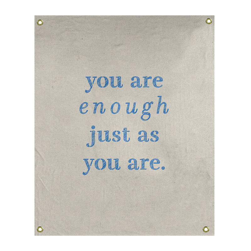 En polyester, vous êtes assez tapisserie quot, H 59 pi x l 50 po, Blanc / Bleu