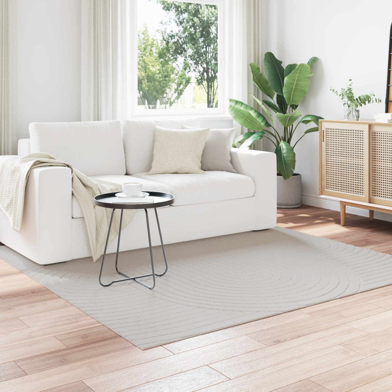 Modern Indoor and Outdoor Rug, Cream, Square 200 cm