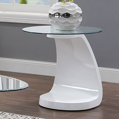 Hilry Glass Top End Table