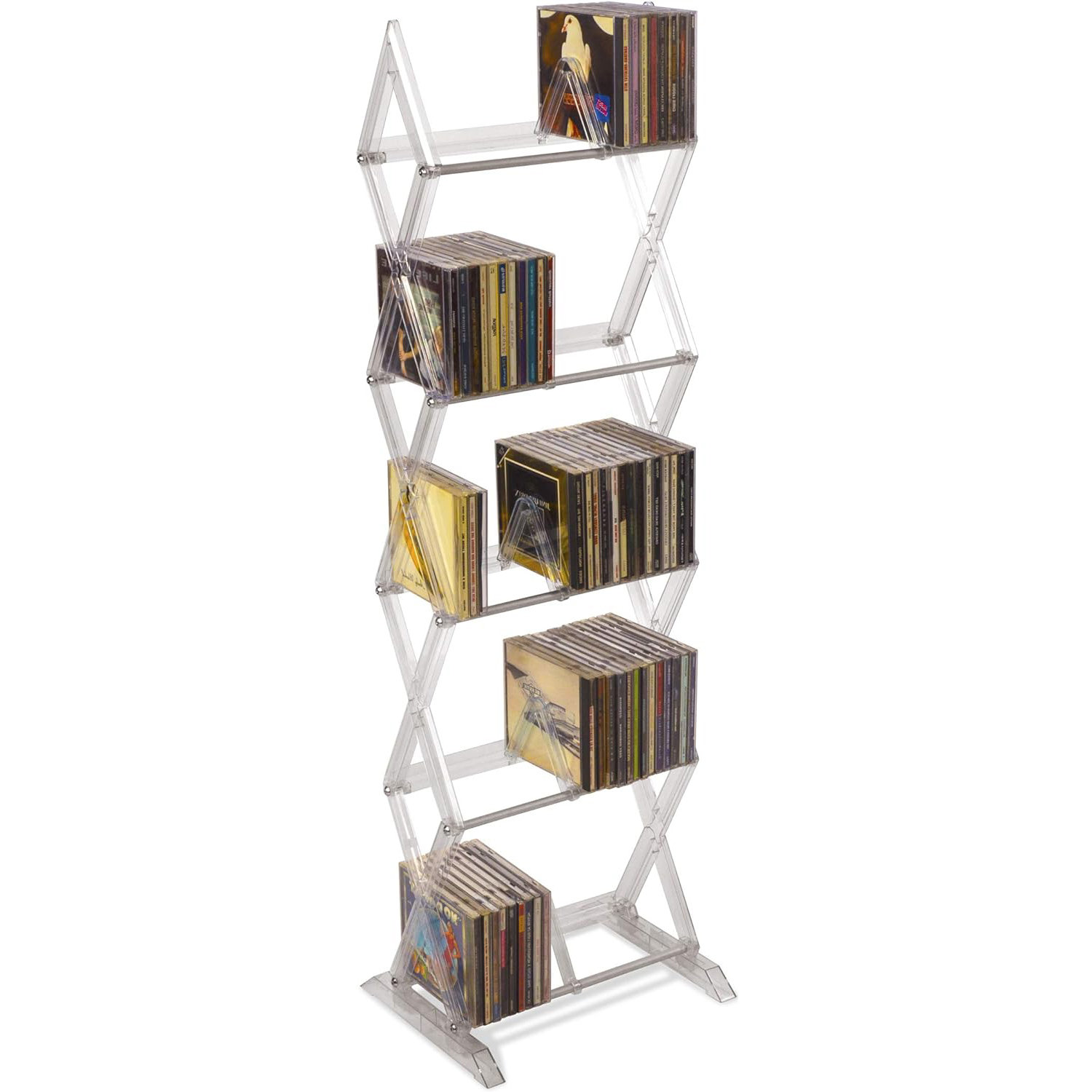 Rebrilliant Plastic / Acrylic 40.5'' H Media Shelves Wayfair