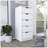 Dresser Kamran, Five Drawer Narrows, White Finish-376022743