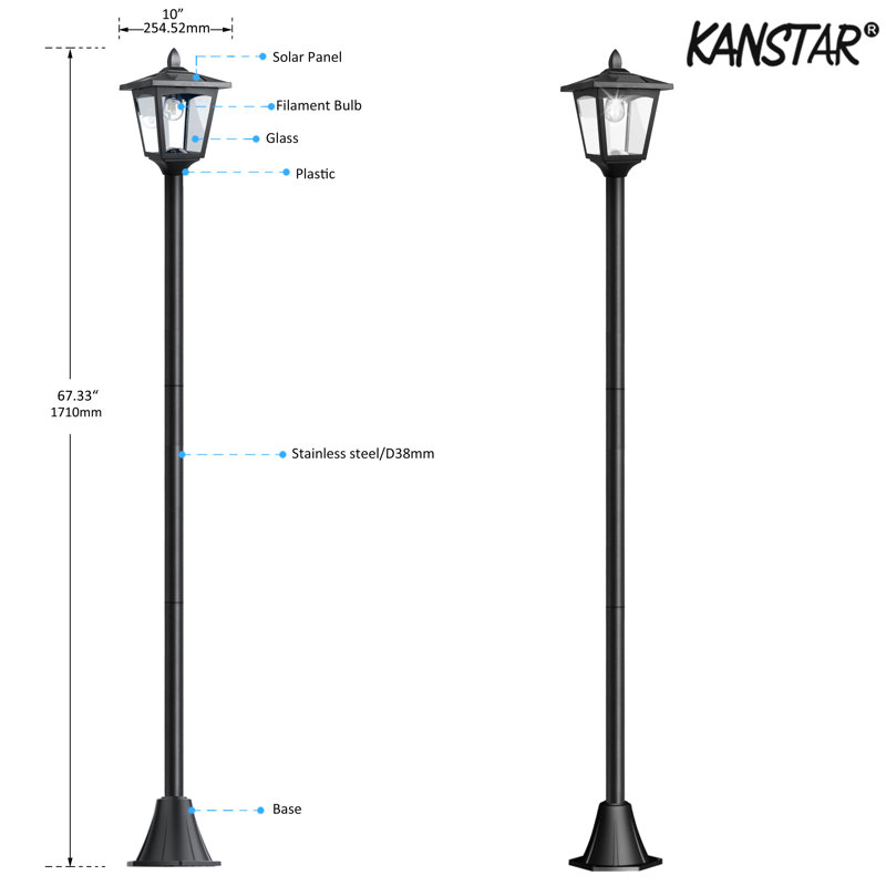 Lampadaire solaire 70 po Nadell Street