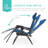  Set Of 2 Zero Gravity Lounge Chair Recliners For Patio, Pool W/ Cup Holder Tray - Sage Striped-971443089-971443080