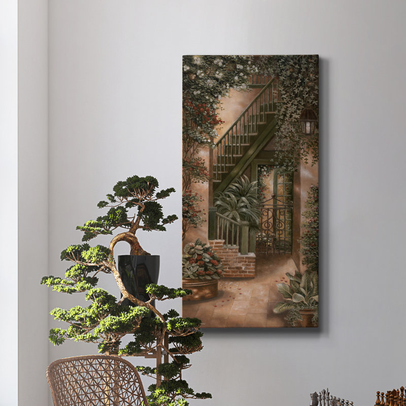 Royal Street I - peinture sur toile tendue, H 16 po x l 8 po x P 1 po