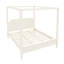 Lit plateforme à baldaquin en bois avec tête de lit et pieds de support-129380011-129380012