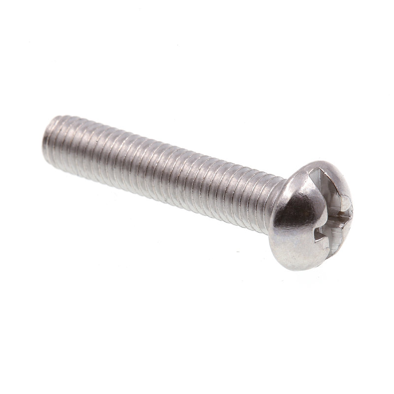 Machine Screws, Round Head, Phillips/Slotted Combination Drive, #10-32 X 1 in., Grade 18-8 Stainless Steel (25 Pack)
