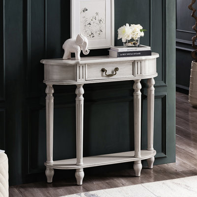 Retro Gray Solid Wood Rectangular Entryway Cabinet