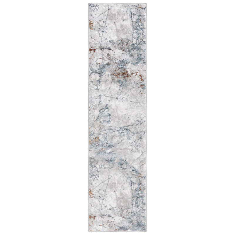 Milstein 500 Performance Abstract Rug, Runner 2' x 8'