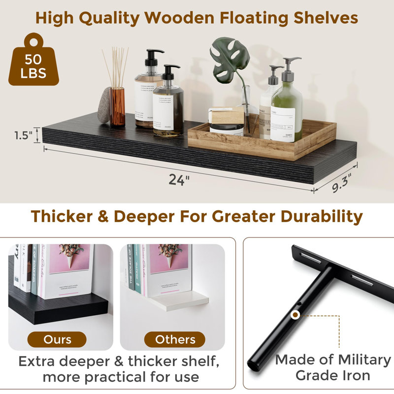 Floating Shelf, Black