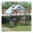 8X6FT-Green Double Door Polycarbonate Greenhouse Raised Base And Anchor Aluminum Heavy Duty Walk-In Greenhouses For Outdoor Backyard In All Season