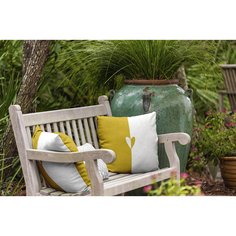 Coussin décoratif en polyester intérieur / extérieur, H 20 po x l 20 po, Carré