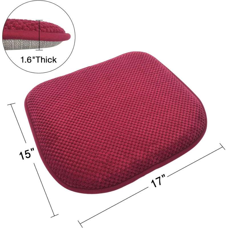 6-pack Wine Red Chair Cushions For Dining Chairs