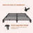 Heavy-Duty Black Metal Bed Frame - Ultra-Strong Load-Bearing Platform Bed, No Need for Additional Bed Box, Comes with Elevated Storage Space, Large Size for Easy Installation, Stable and Quiet-1430408252