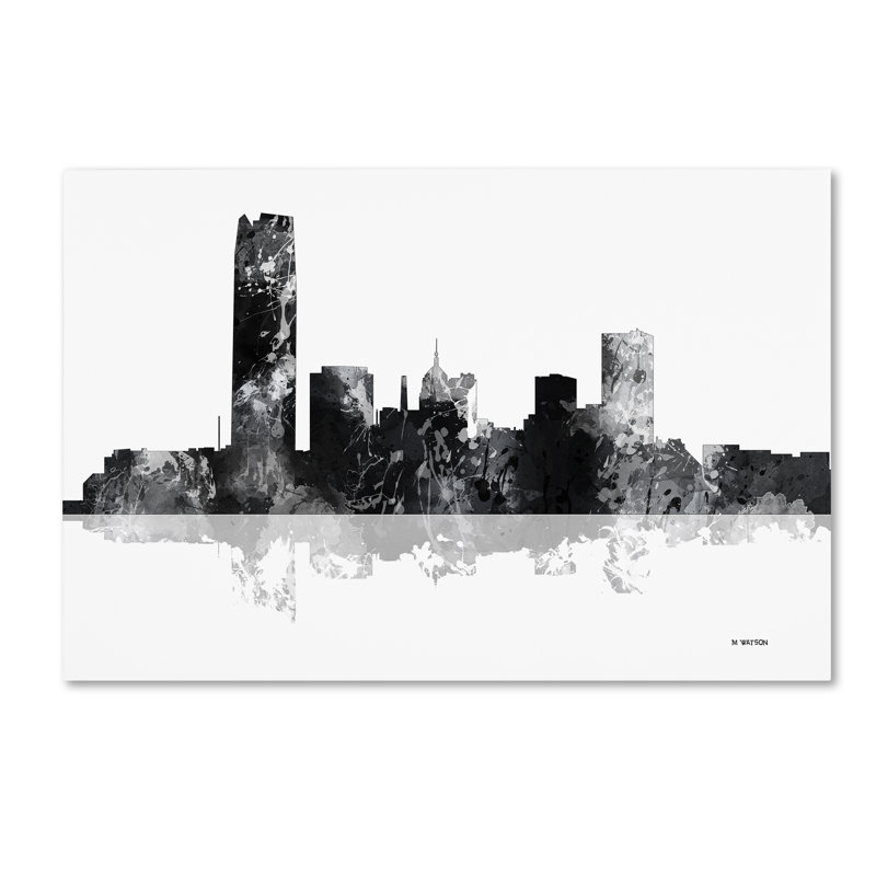 « oklahoma city oklahoma horizon bg-1 », reproduction d’art sur toile tendue, H 16 po x l 24 po x P 2 po