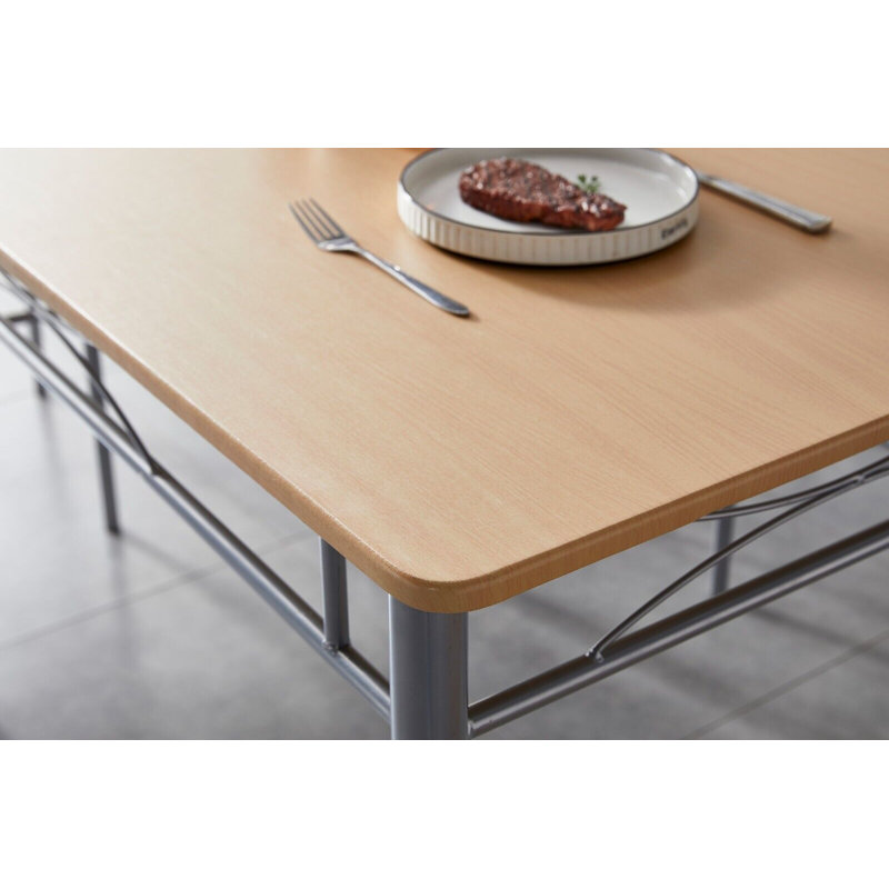 Liammatthew 4 - Person Dining Set, Silver, Natural, Natural