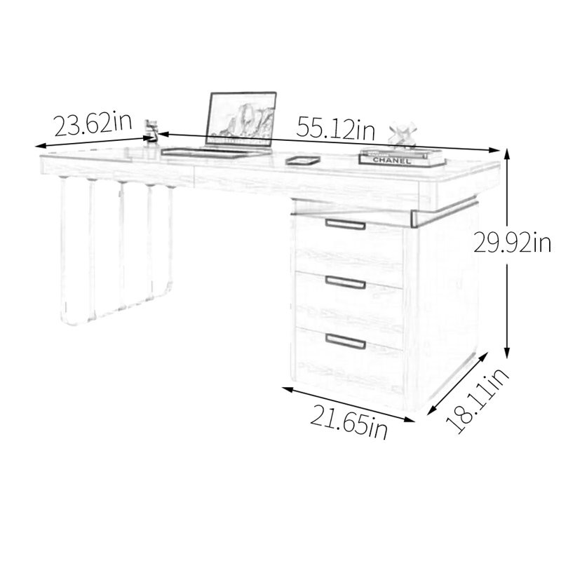Entiat, H 29,92 po x l 55,12 po x P 23,62 po