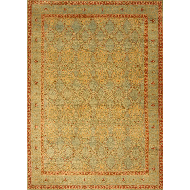 Tapis unique vert 10 pi 3 po x 14 pi 1 po Zalea