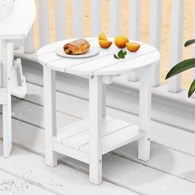 Table d'appoint extérieure en plastique / résine surdimensionnée 17,5 po Sweetgrove