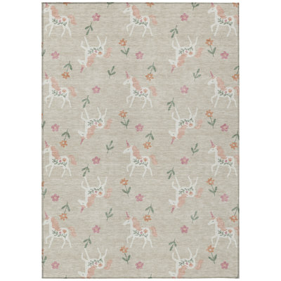 Machine Washable Indoor/Outdoor Chantille ACN2657 Kids Rug