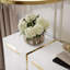 Sideboard ONYX 4D 158 cm white/ white gloss with handles on gold legs-709236177