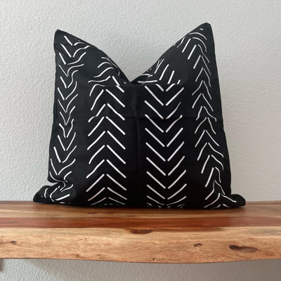 Mila Chevron Cotton Pillow Cover